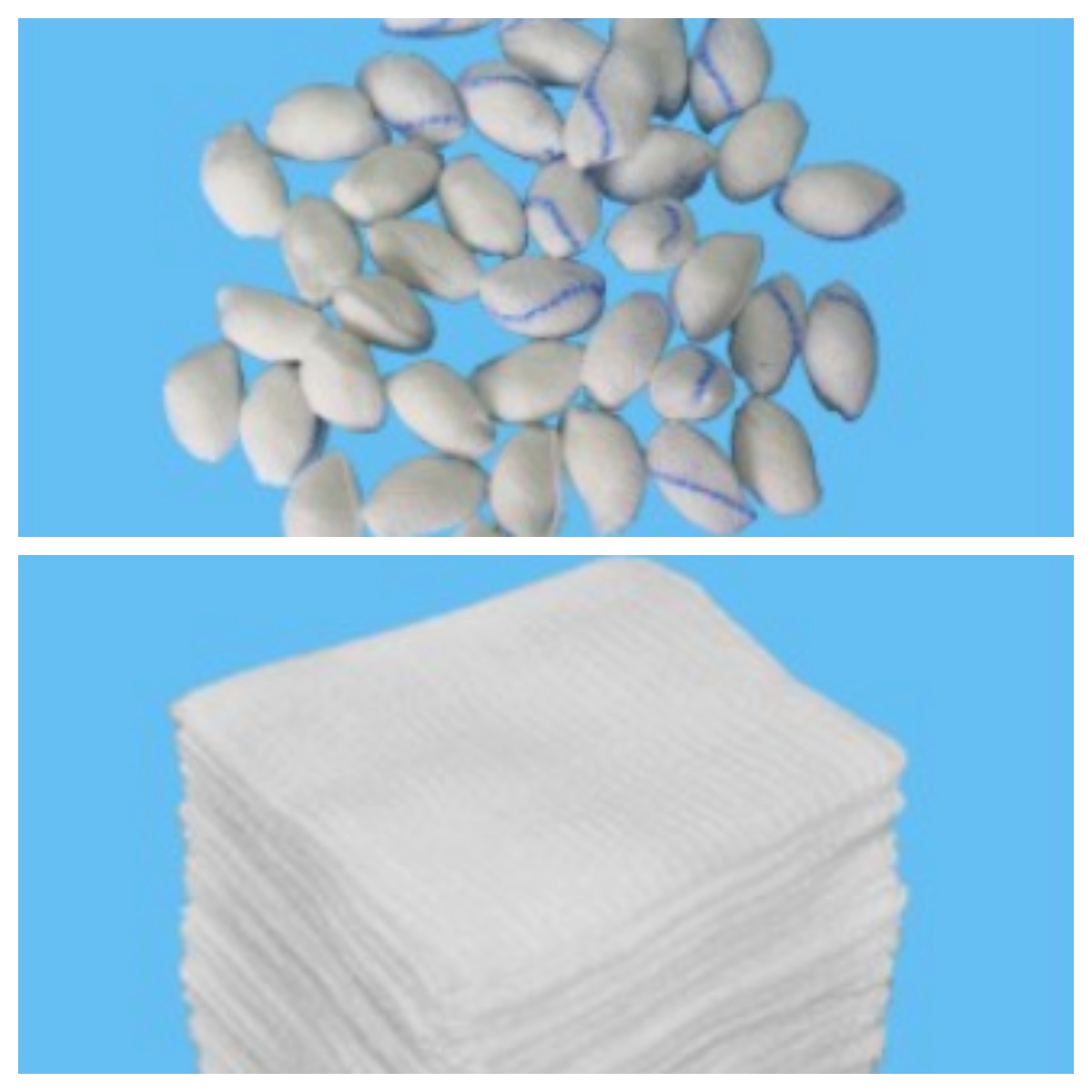 Multi Shape Pure Cotton Gauze Balls Wound Care
