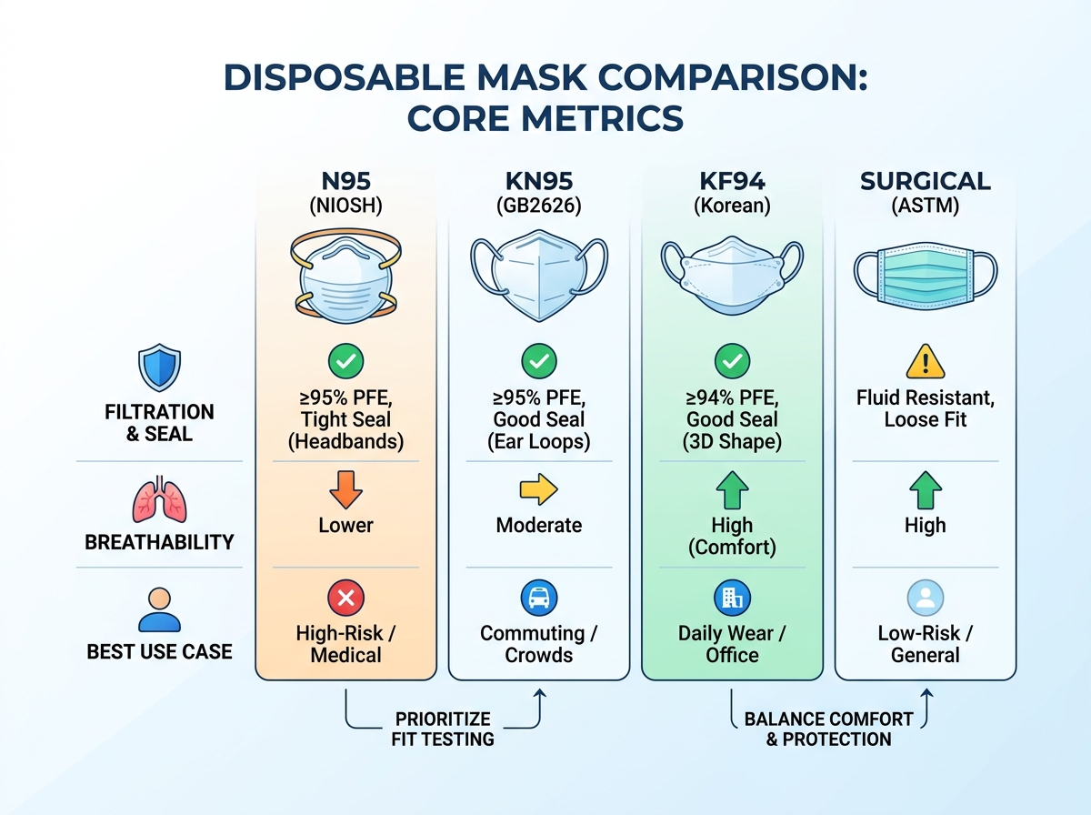 Disposable Face Mask Comparison