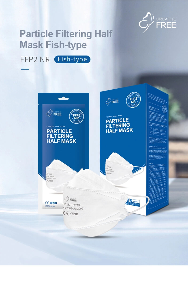 Particle Filtering Half Mask KST2180 front view showing 3-ply structure