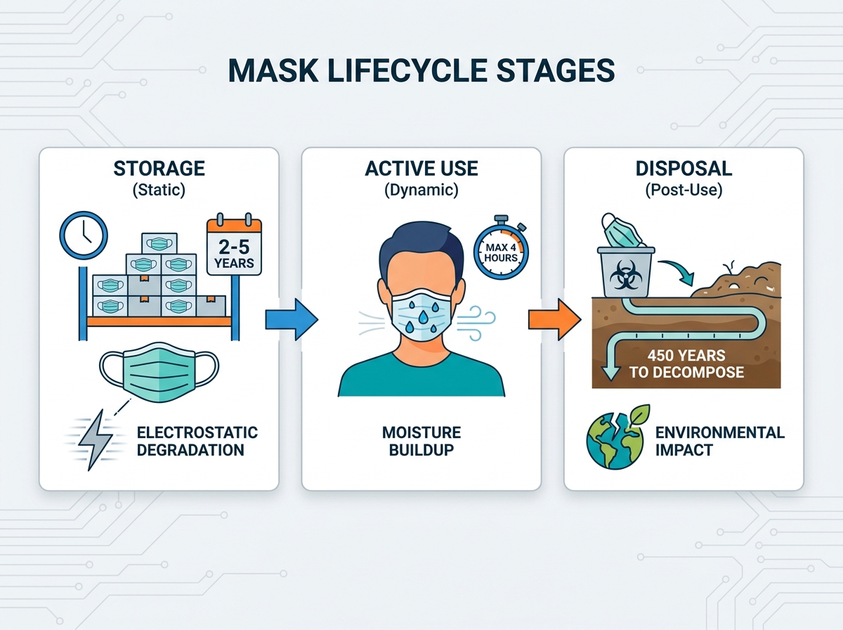 Proper storage and lifespan of a disposable face mask
